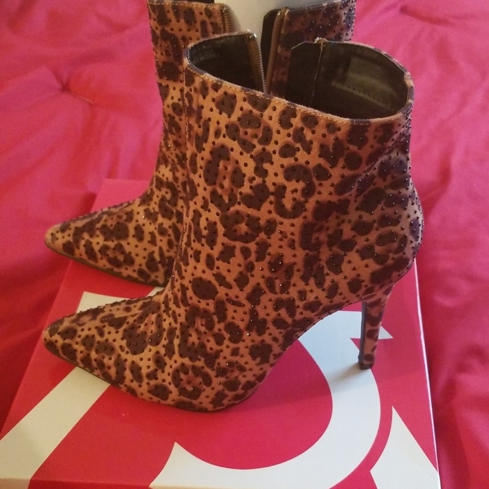 Leopard Print Booties